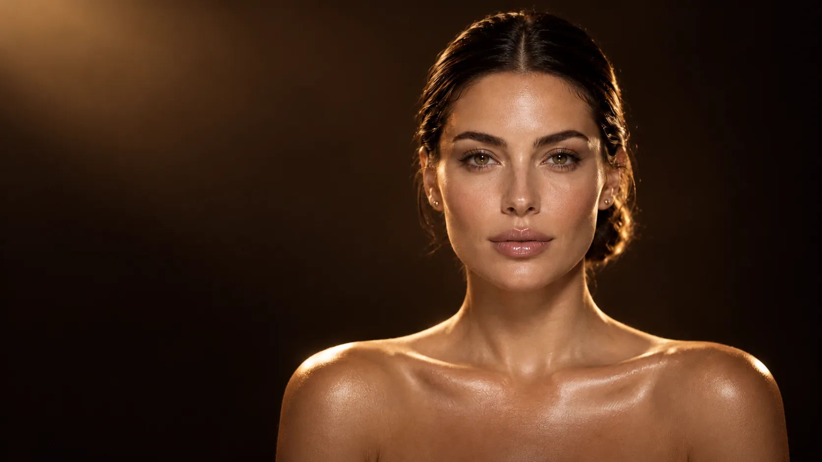 Model with glowing skin
